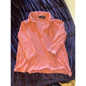 100% Linen shirt, Tahari size small color, peachy, orange